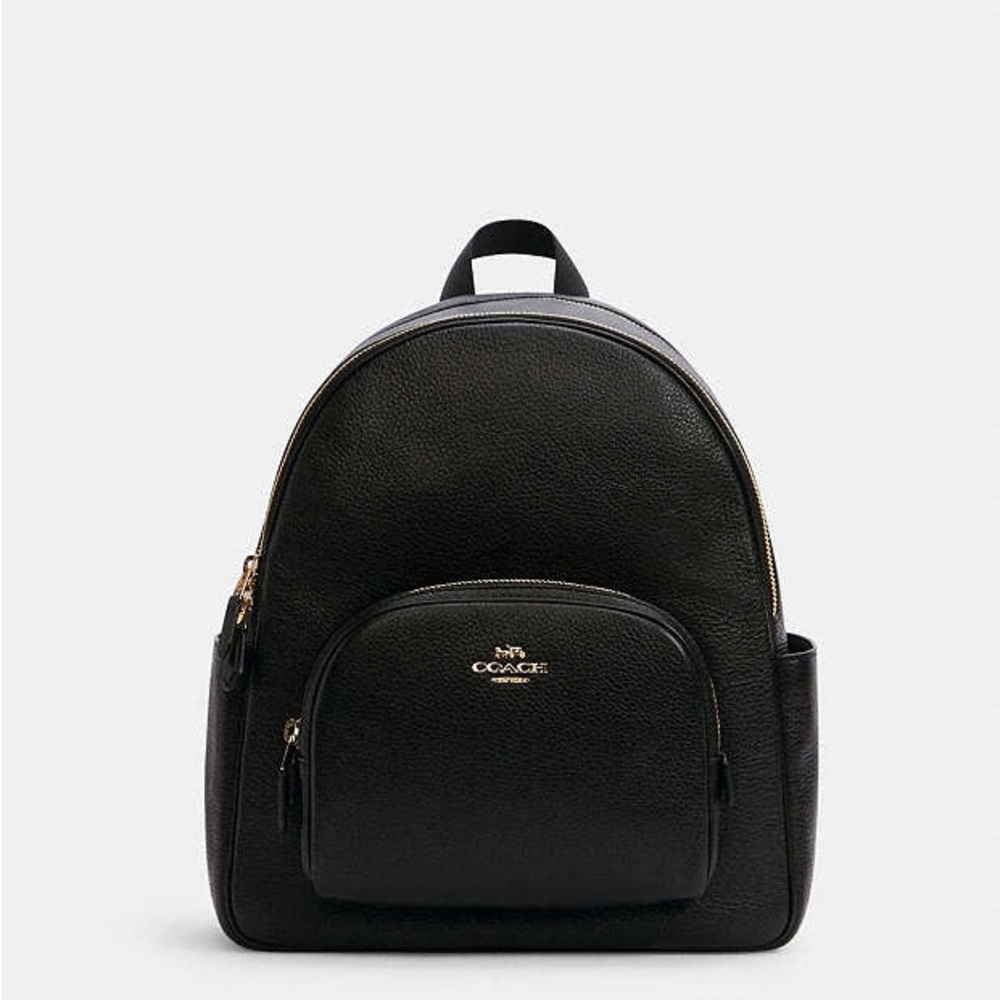 Coach Black Leather Large Court Backpack - Picture 6 of 7